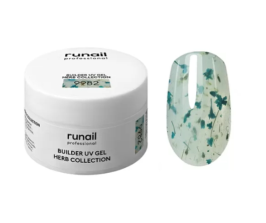 ruNail Гель моделирующий UV BUILDER GEL HERB COLLECTION №9982, 15г