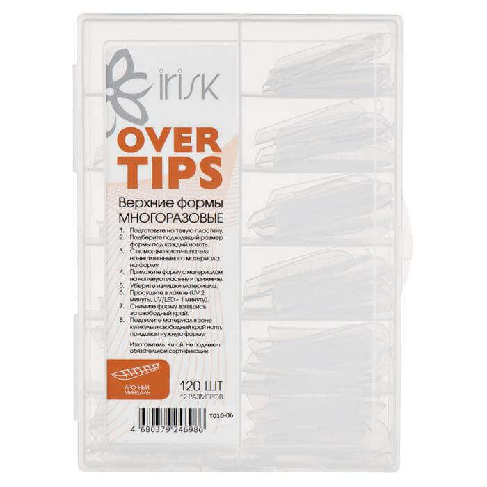 Верхние формы irisk OVER TIPS (арочный миндаль) 120 шт.