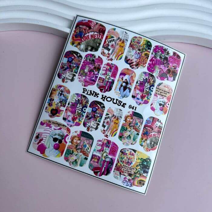 Pink House, Пленка комбинированная для ногтей 41