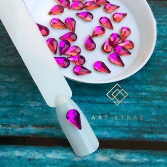 Стразы капля 5*8 мм Purple, 2 шт