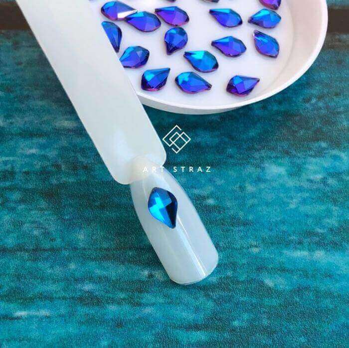 Стразы капля Порше  5*8 мм Blue, 2 шт