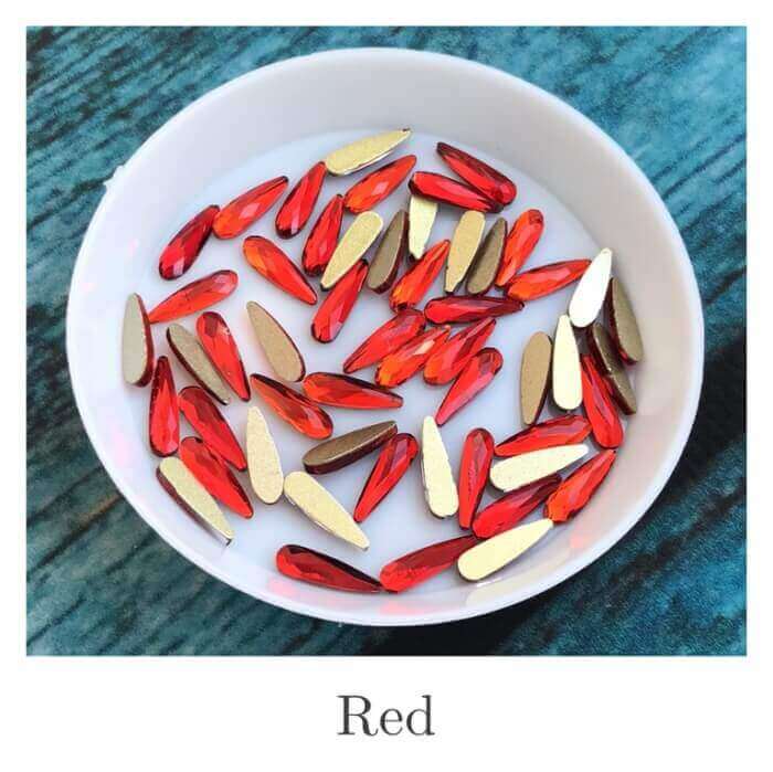 Стразы капля 5*8 мм Red, 2 шт