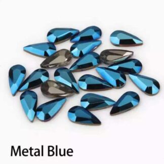 Стразы капля 5*8 мм Blue Metalic, 2 шт