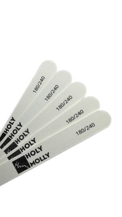 Пилка прямая Holy Molly белая 180/240гр 50шт